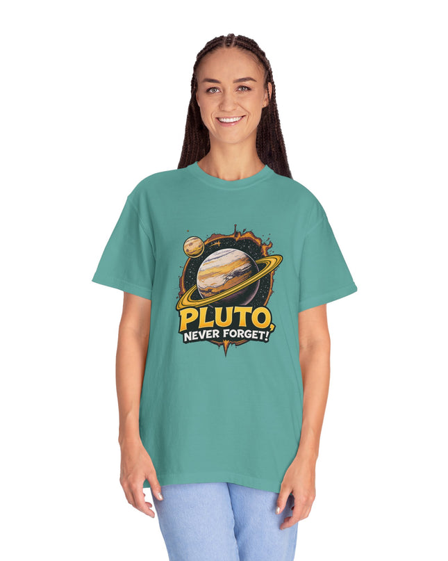 The 'Pluto, Never Forget!' Cart  Unisex Garment-Dyed T-shirt