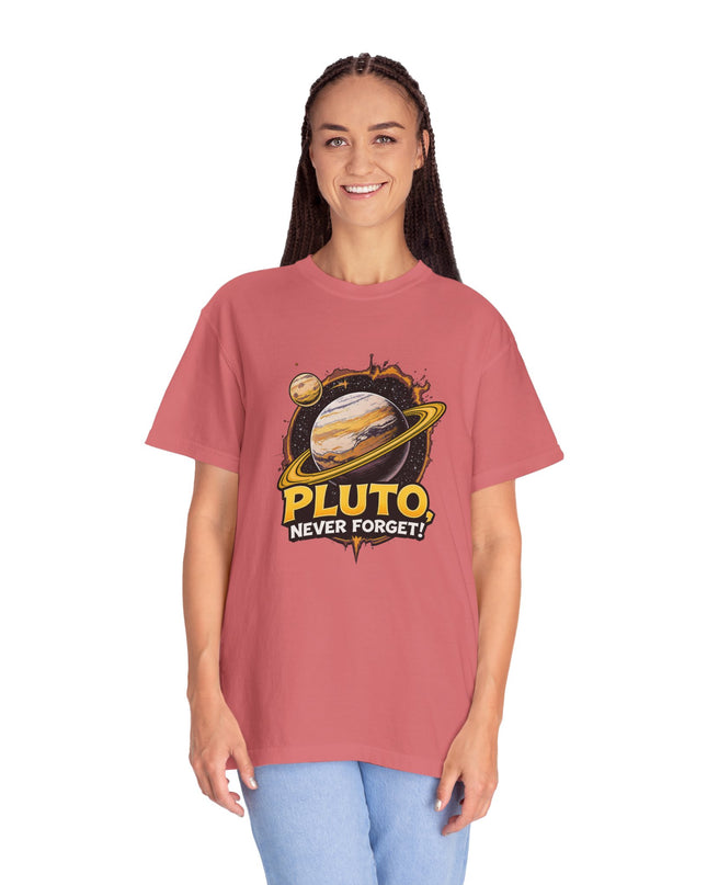 The 'Pluto, Never Forget!' Cart  Unisex Garment-Dyed T-shirt