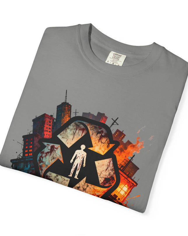 The 'Recycle More Humans!' Urban  Unisex Garment-Dyed T-shirt