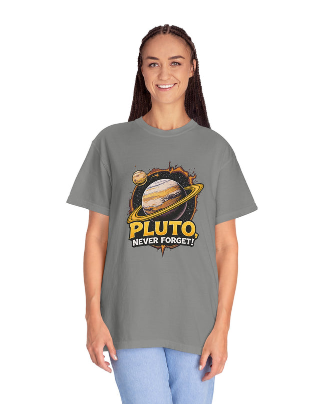 The 'Pluto, Never Forget!' Cart  Unisex Garment-Dyed T-shirt