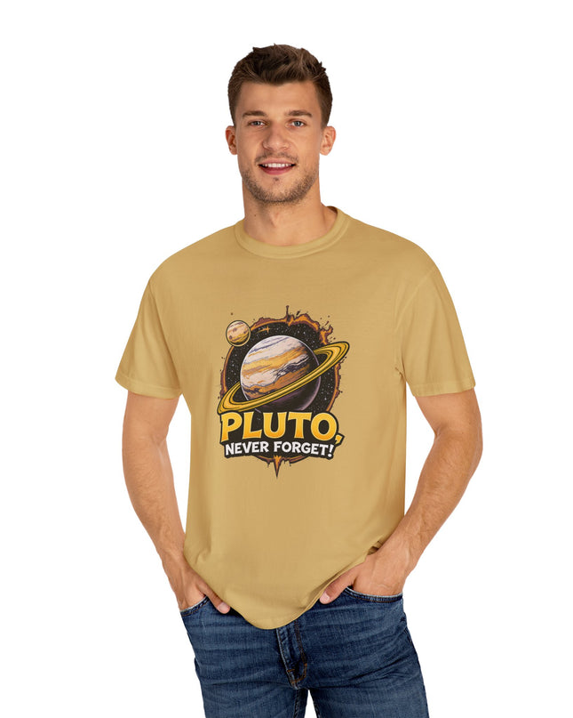 The 'Pluto, Never Forget!' Cart  Unisex Garment-Dyed T-shirt