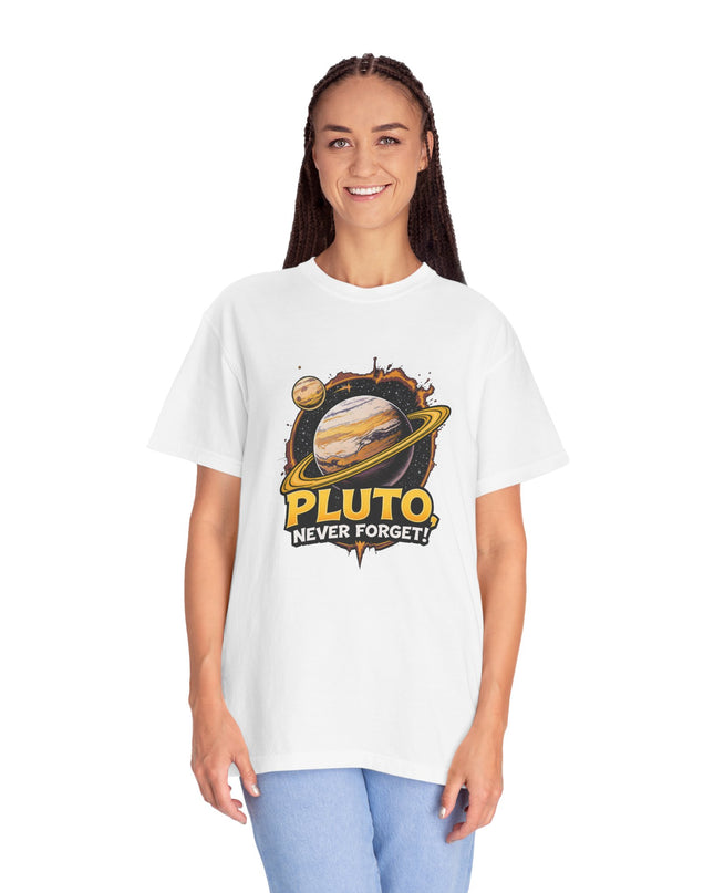 The 'Pluto, Never Forget!' Cart  Unisex Garment-Dyed T-shirt