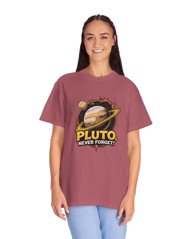 The 'Pluto, Never Forget!' Cart  Unisex Garment-Dyed T-shirt