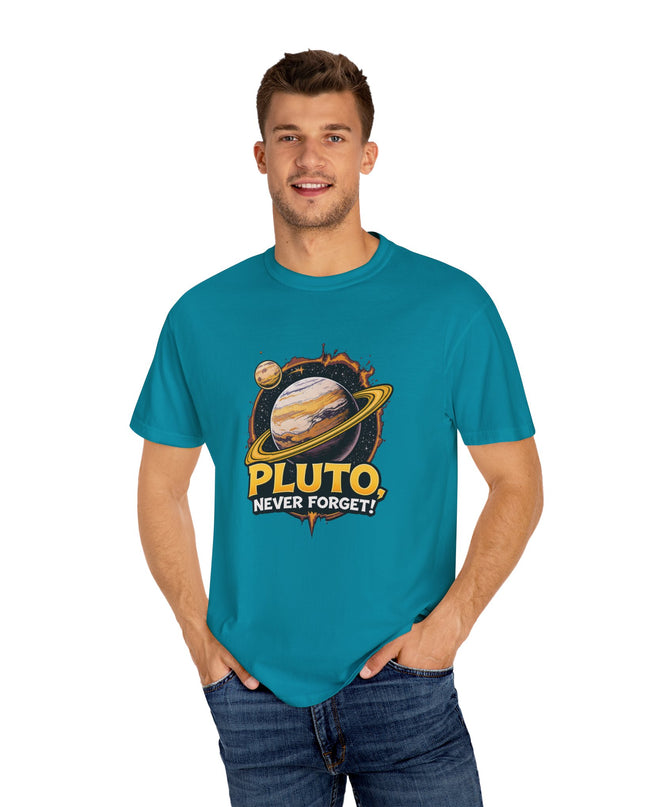 The 'Pluto, Never Forget!' Cart  Unisex Garment-Dyed T-shirt