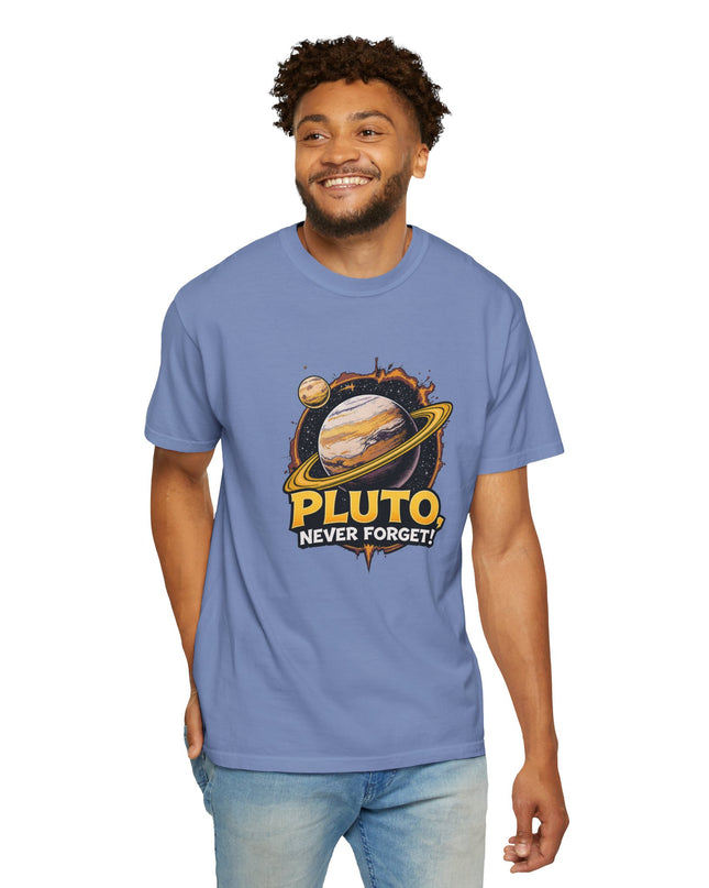 The 'Pluto, Never Forget!' Cart  Unisex Garment-Dyed T-shirt