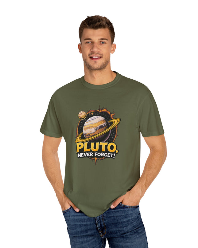 The 'Pluto, Never Forget!' Cart  Unisex Garment-Dyed T-shirt
