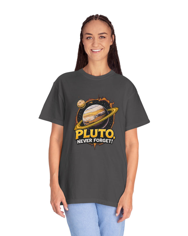 The 'Pluto, Never Forget!' Cart  Unisex Garment-Dyed T-shirt