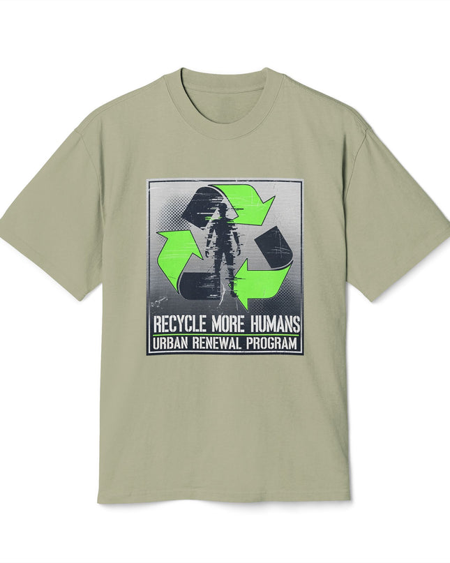 The 'Recycle More Humans' v2 T-Shirt, Eco-Friendly Graphic Tee, Save the Earth Apparel, Sustainable Clothing, Upcycled Materials Shirt