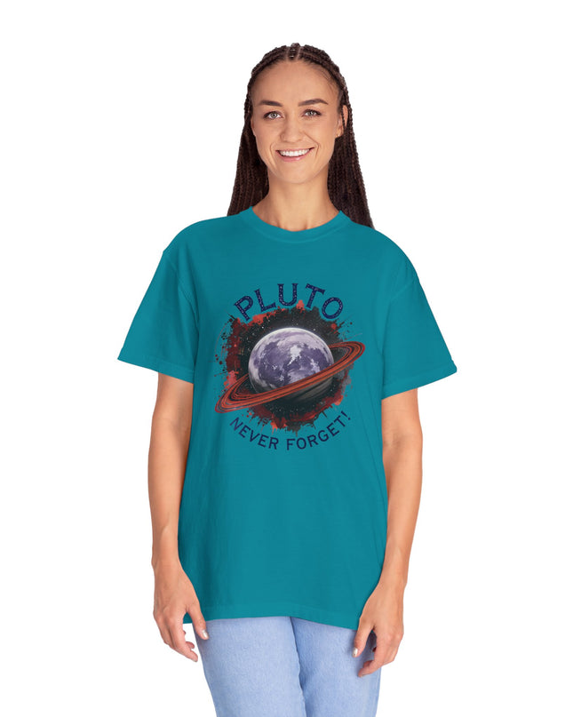 The 'Pluto, Never Forget!' Dram  Unisex Garment-Dyed T-shirt