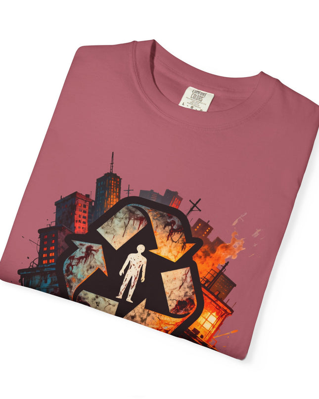 The 'Recycle More Humans!' Urban  Unisex Garment-Dyed T-shirt