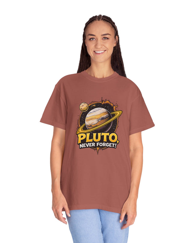 The 'Pluto, Never Forget!' Cart  Unisex Garment-Dyed T-shirt