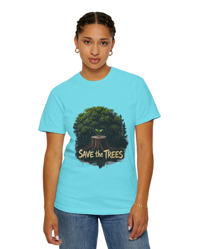 The  'Save The Trees!'  Crying Trees Unisex Garment-Dyed T-shirt
