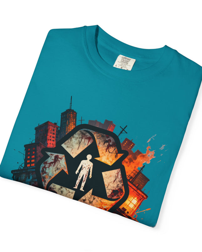 The 'Recycle More Humans!' Urban  Unisex Garment-Dyed T-shirt