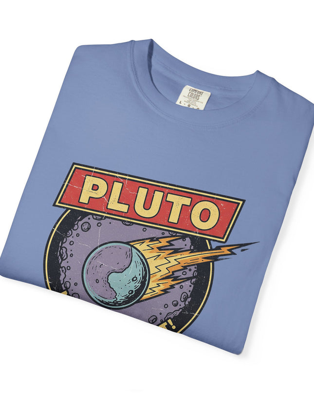 The 'Pluto, Never Forget!' Deco  Unisex Garment-Dyed T-shirt