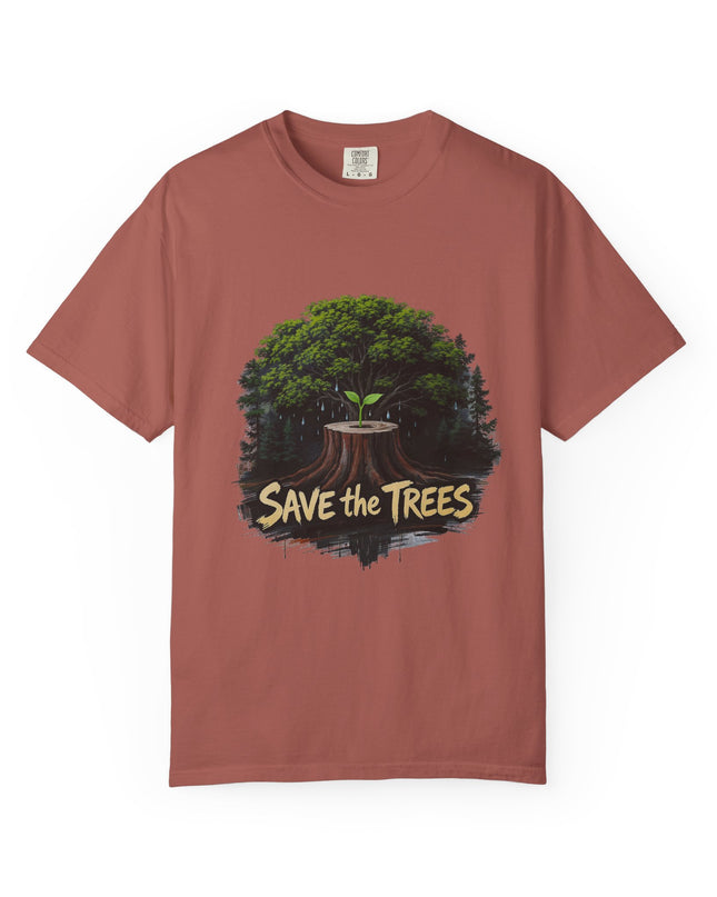 The  'Save The Trees!'  Crying Trees Unisex Garment-Dyed T-shirt