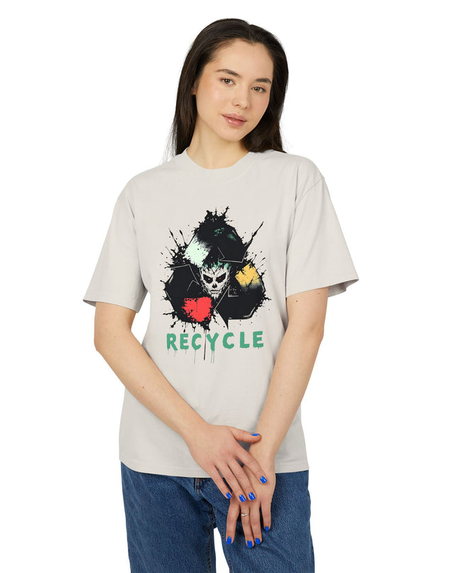 The 'Recycle More Humans' v2 T-Shirt, Eco-Friendly Graphic Tee, Save the Earth Apparel, Sustainable Clothing, Upcycled Materials Shirt