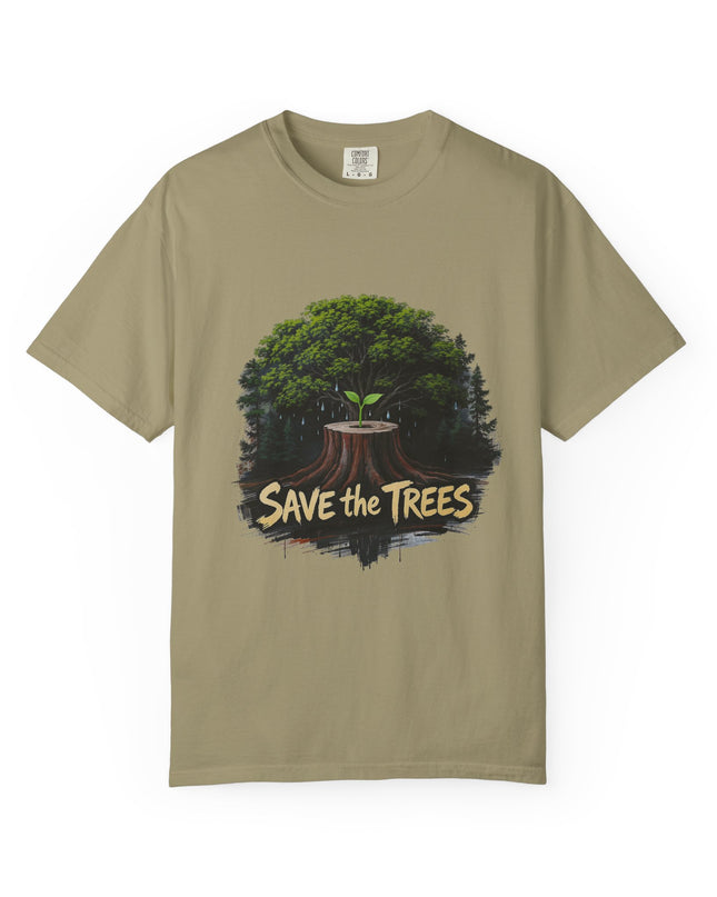 The  'Save The Trees!'  Crying Trees Unisex Garment-Dyed T-shirt