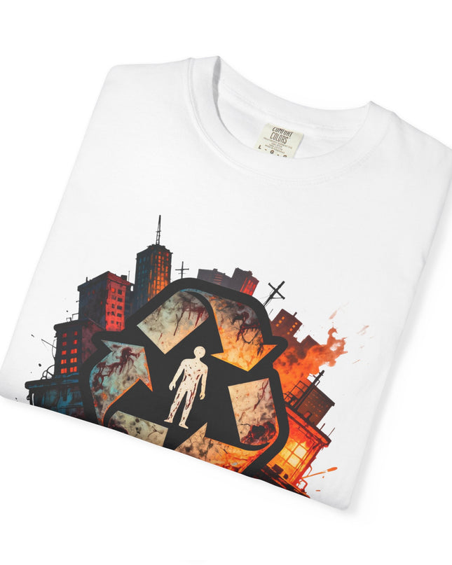 The 'Recycle More Humans!' Urban  Unisex Garment-Dyed T-shirt