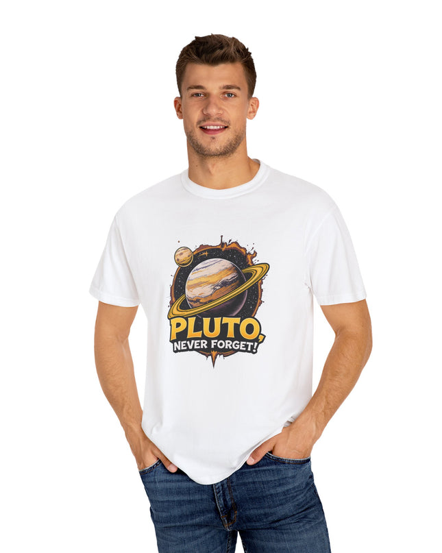 The 'Pluto, Never Forget!' Cart  Unisex Garment-Dyed T-shirt