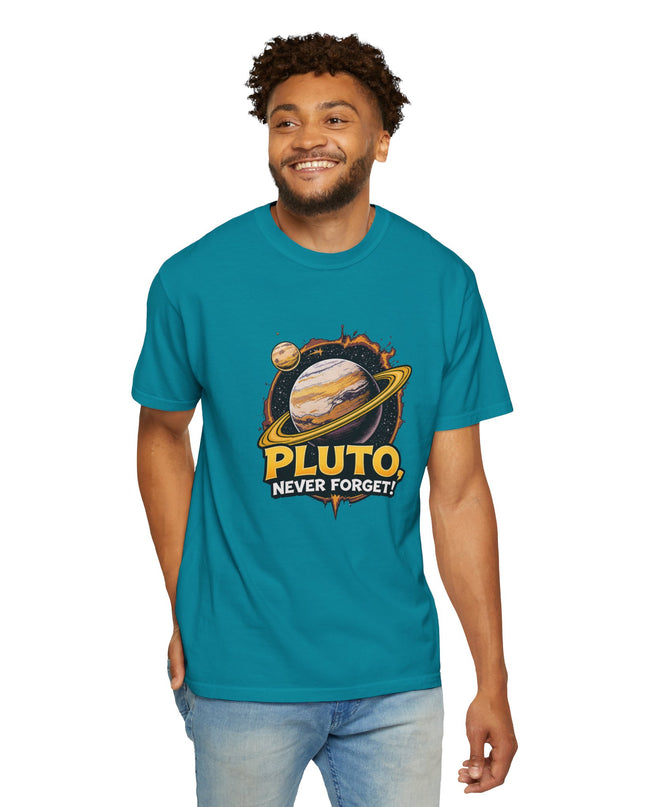 The 'Pluto, Never Forget!' Cart  Unisex Garment-Dyed T-shirt