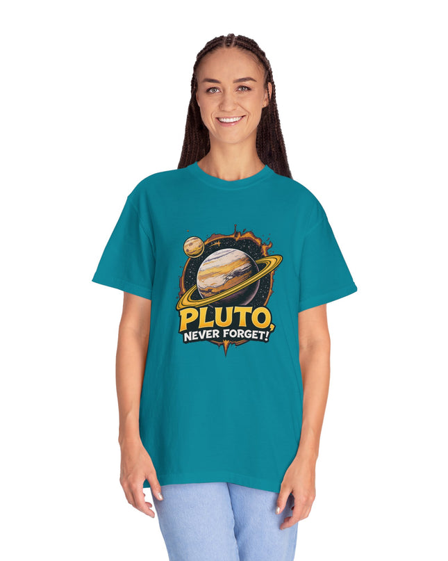 The 'Pluto, Never Forget!' Cart  Unisex Garment-Dyed T-shirt