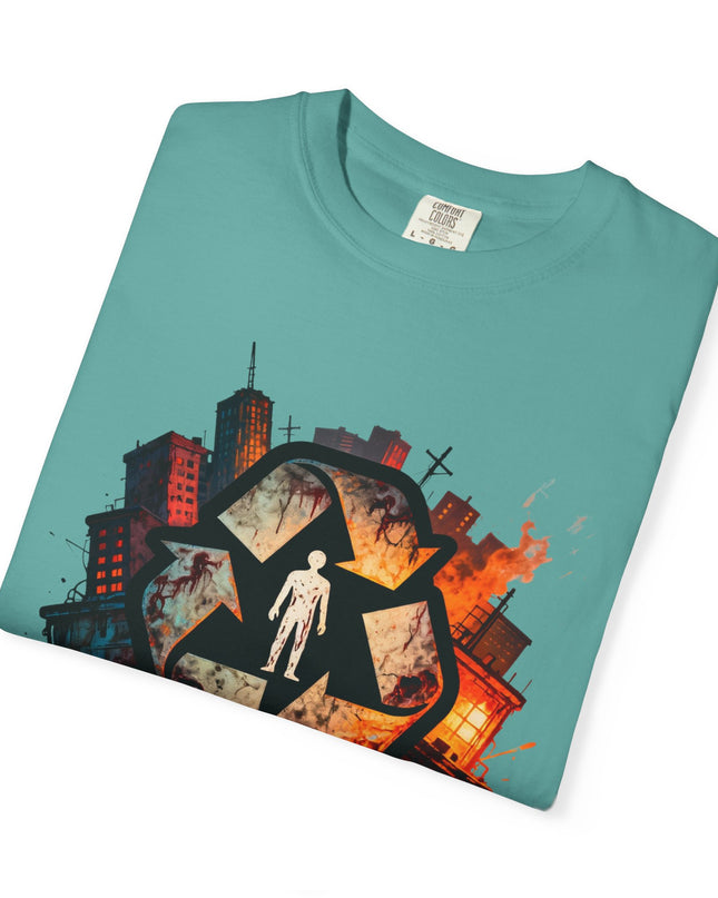 The 'Recycle More Humans!' Urban  Unisex Garment-Dyed T-shirt