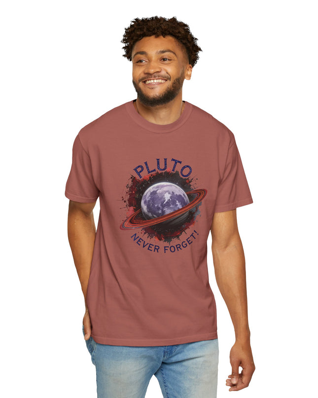 The 'Pluto, Never Forget!' Dram  Unisex Garment-Dyed T-shirt