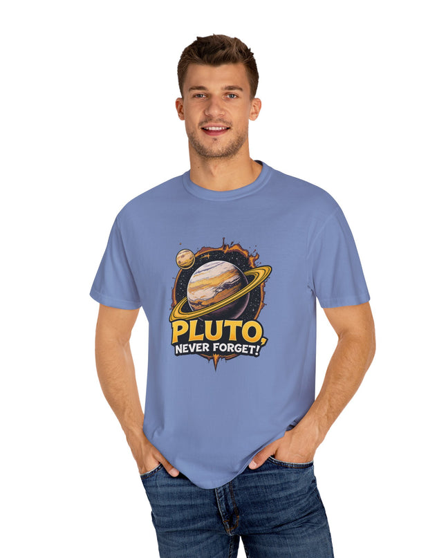 The 'Pluto, Never Forget!' Cart  Unisex Garment-Dyed T-shirt