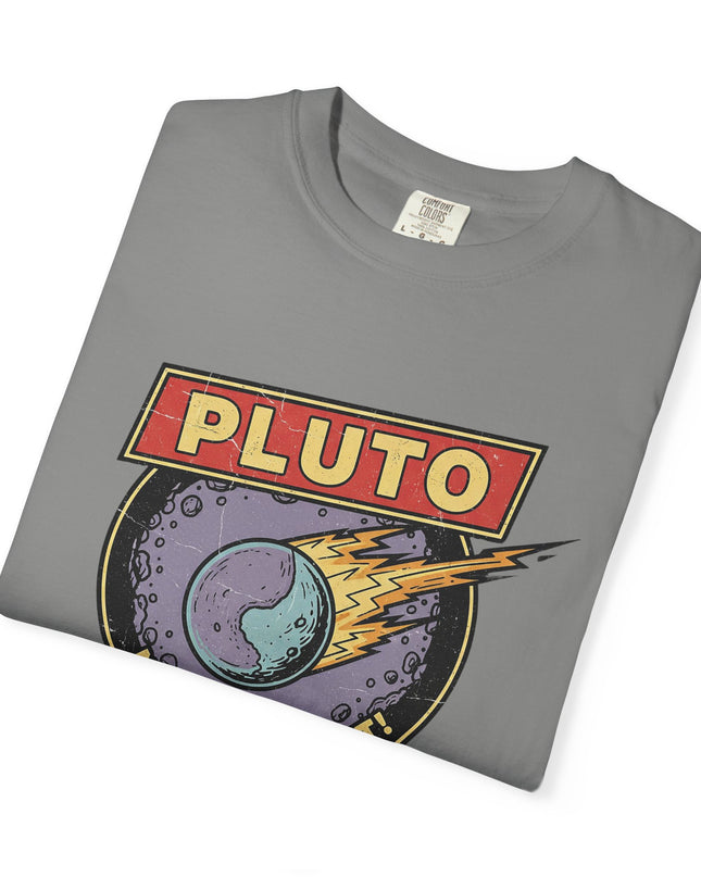 The 'Pluto, Never Forget!' Deco  Unisex Garment-Dyed T-shirt
