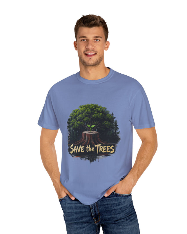 The  'Save The Trees!'  Crying Trees Unisex Garment-Dyed T-shirt