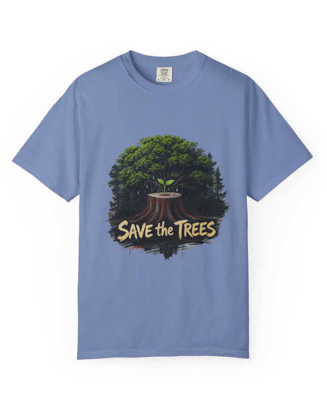 The  'Save The Trees!'  Crying Trees Unisex Garment-Dyed T-shirt