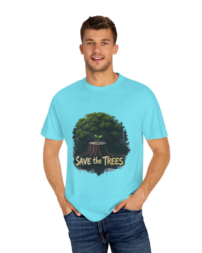 The  'Save The Trees!'  Crying Trees Unisex Garment-Dyed T-shirt