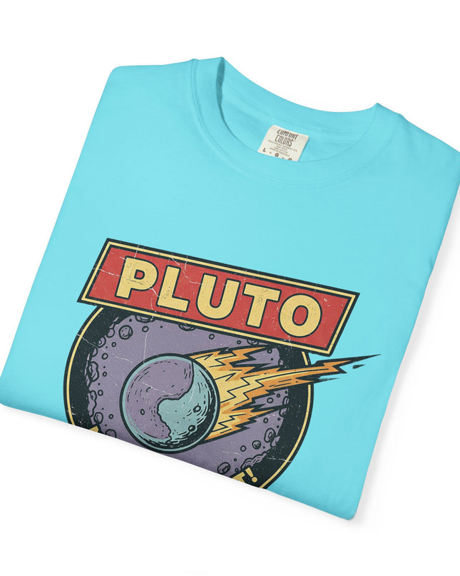 The 'Pluto, Never Forget!' Deco  Unisex Garment-Dyed T-shirt