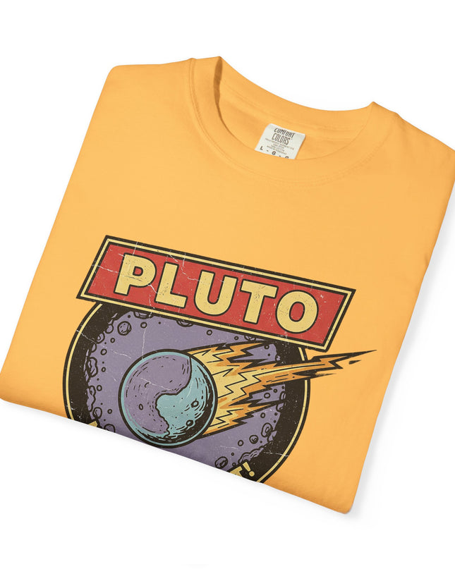 The 'Pluto, Never Forget!' Deco  Unisex Garment-Dyed T-shirt