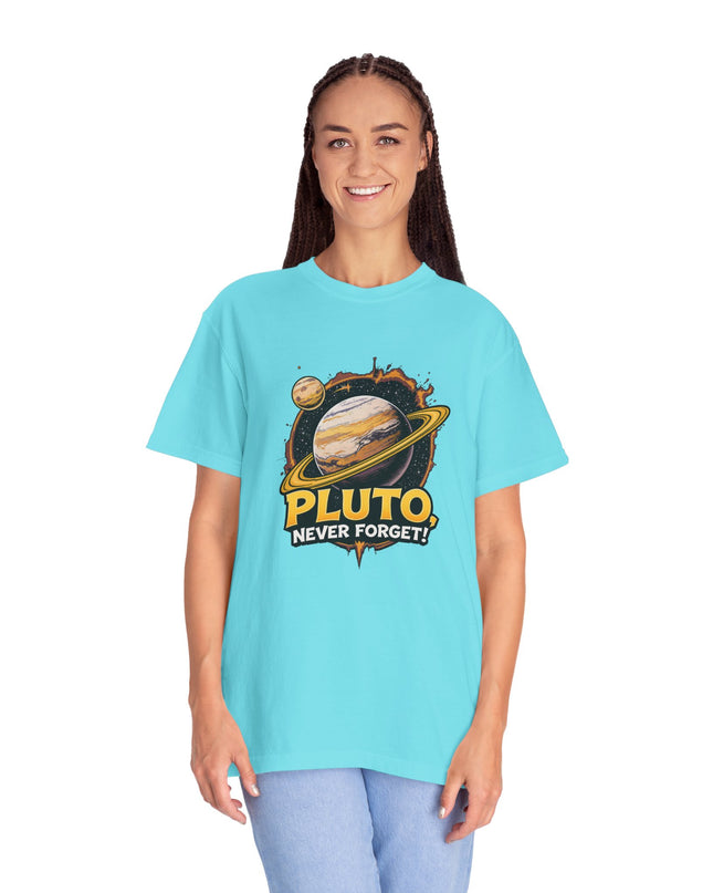 The 'Pluto, Never Forget!' Cart  Unisex Garment-Dyed T-shirt