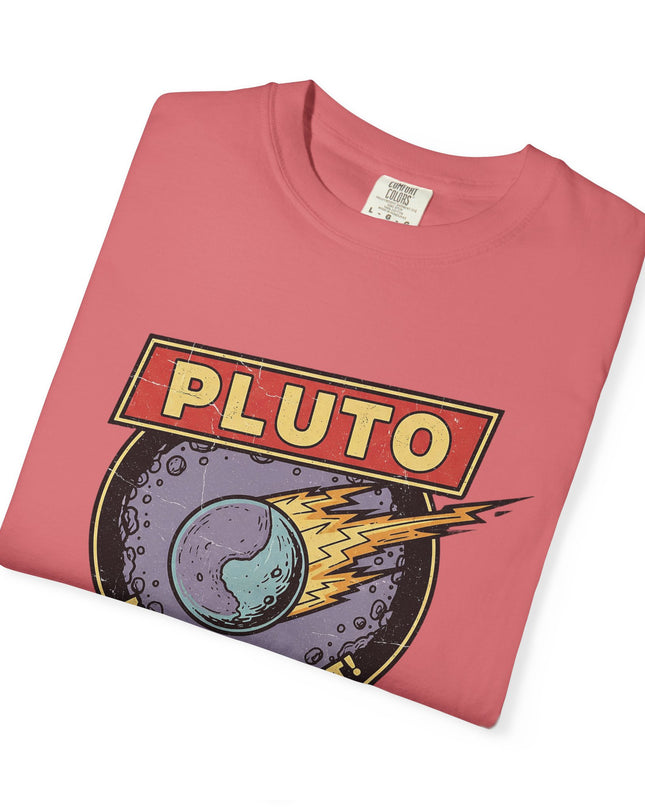 The 'Pluto, Never Forget!' Deco  Unisex Garment-Dyed T-shirt