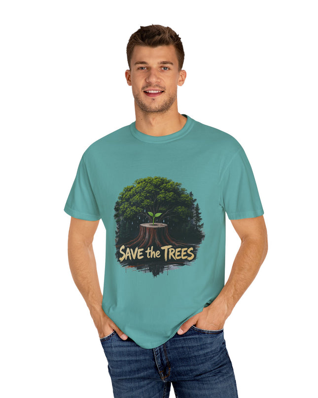 The  'Save The Trees!'  Crying Trees Unisex Garment-Dyed T-shirt